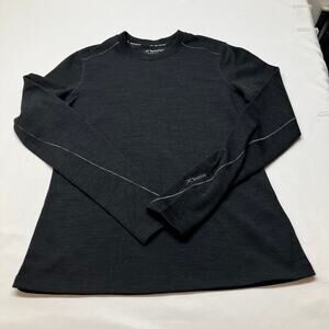 Terramar Thermawool  Base Layer Long Sleeve Shirt Black Men's Size M